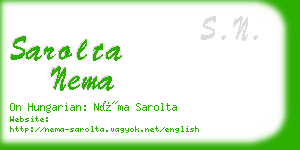 sarolta nema business card